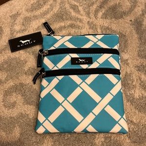 New with tags Scout Sally Go Lightly crossbody white and teal pattern